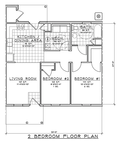 Floor plan 2 Bedroom