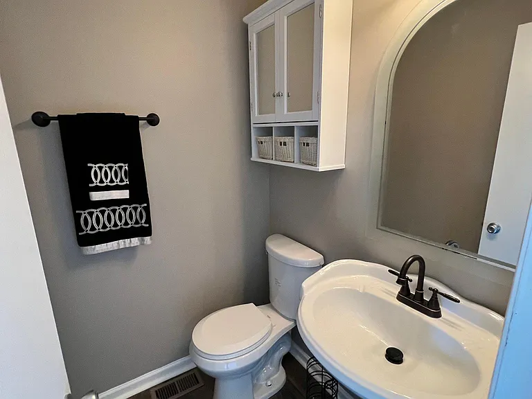 Remodeled 1/2 bath off master Bedroom