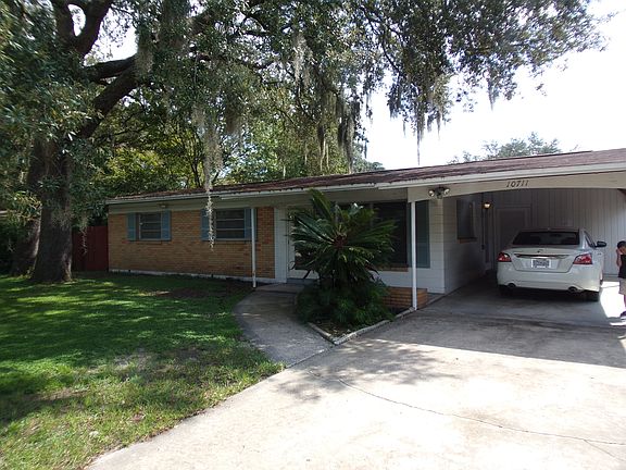 Front view with carport