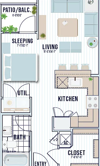 E2 | 579 sq ft E2 | 579 sq ft