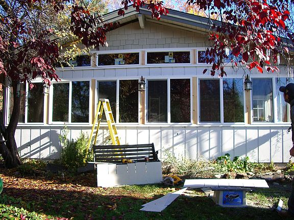 Rear of house during remodel.  This is the great room