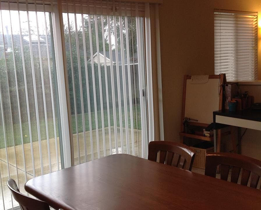 View from kitchen looking to backyard