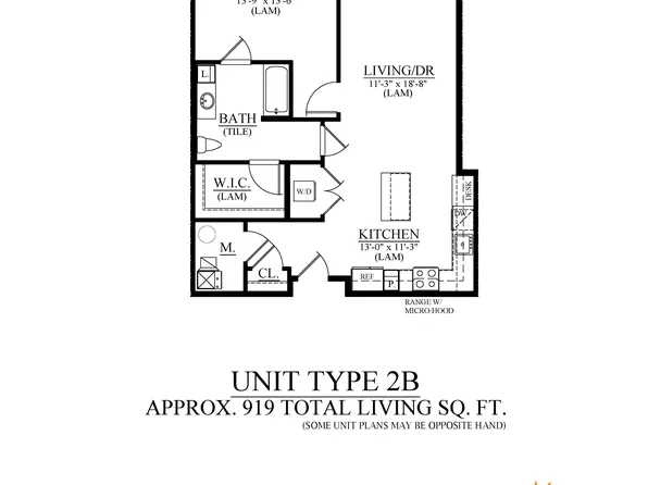 UNIT TYPE 2B Plan, Springside Lofts