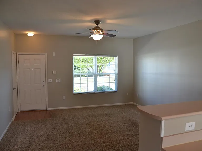Front Door, Family Room with remote control fan off of Kitch