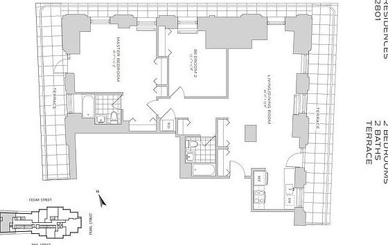 2nd image of 70 Pine St APT 2801