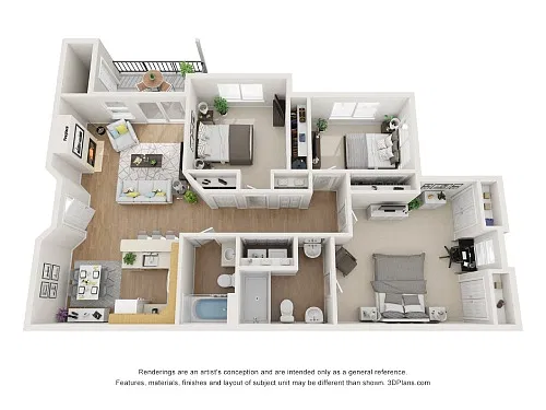 Floor plan 3 Bed 2 Bath