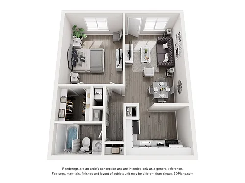 Floor plan 1X1