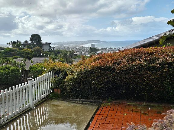 Ocean and city view from back of property