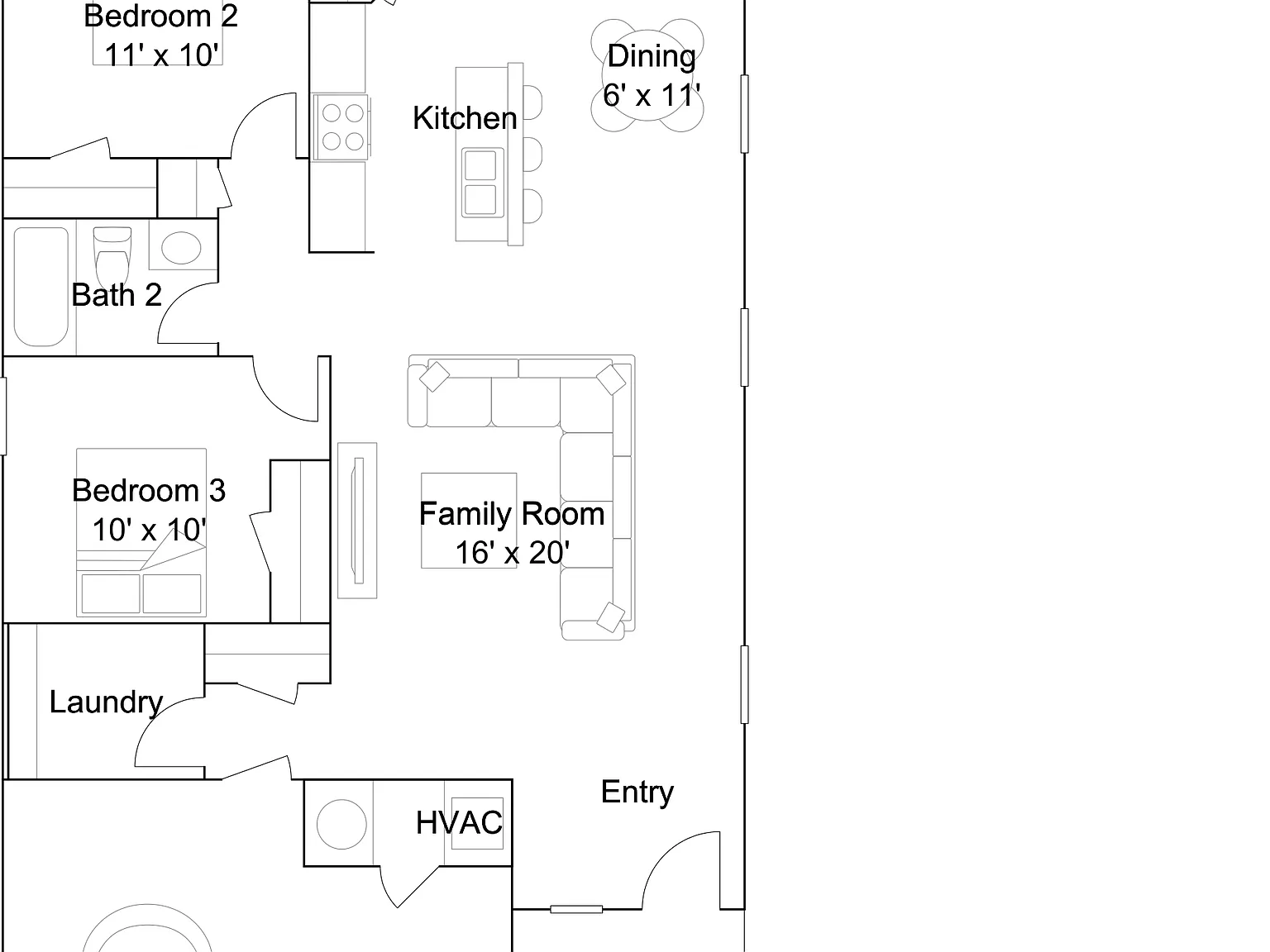 3 bed, 2.0 bath, 1373 sqft, $1,410 — Photo 2