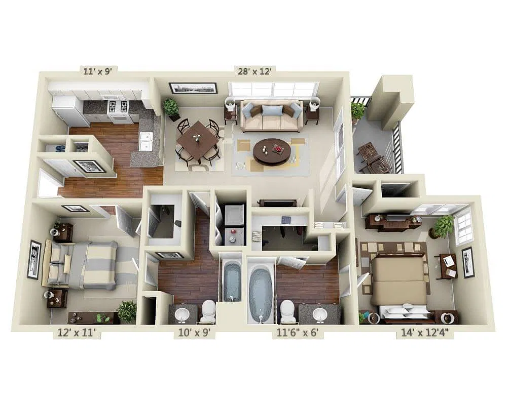 Floor plan Plan B2A