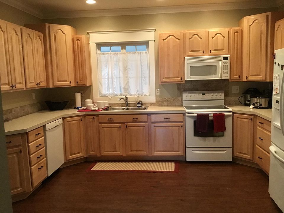 Large kitchen with plenty of storage.
