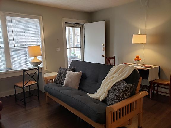 Dining table is against far wall