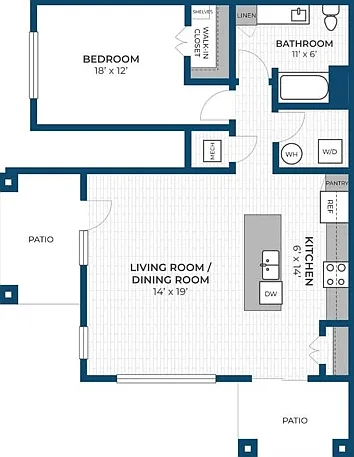 Floor Plan 1D | Seasons at Plainfield | Apartments in Plainfield, IL Floor Plan 1D | Seasons at Plainfield | Apartments in Plainfield, IL