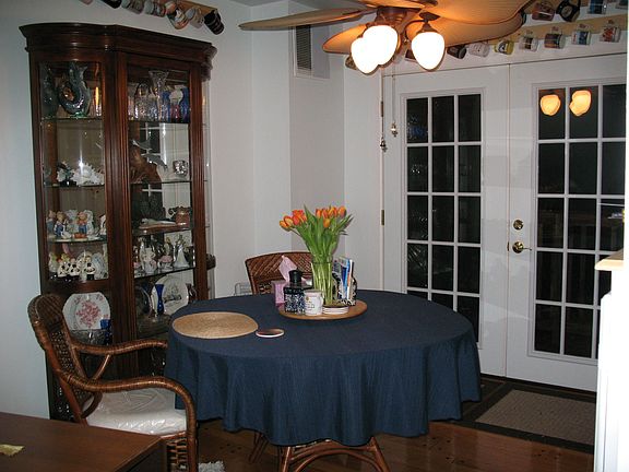 DINING AREA LG ENOUGH FULL SIZED TABLE & CHINA CLOSET