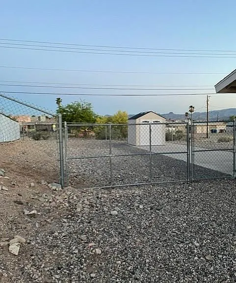 Over 13 feet wide double gate.