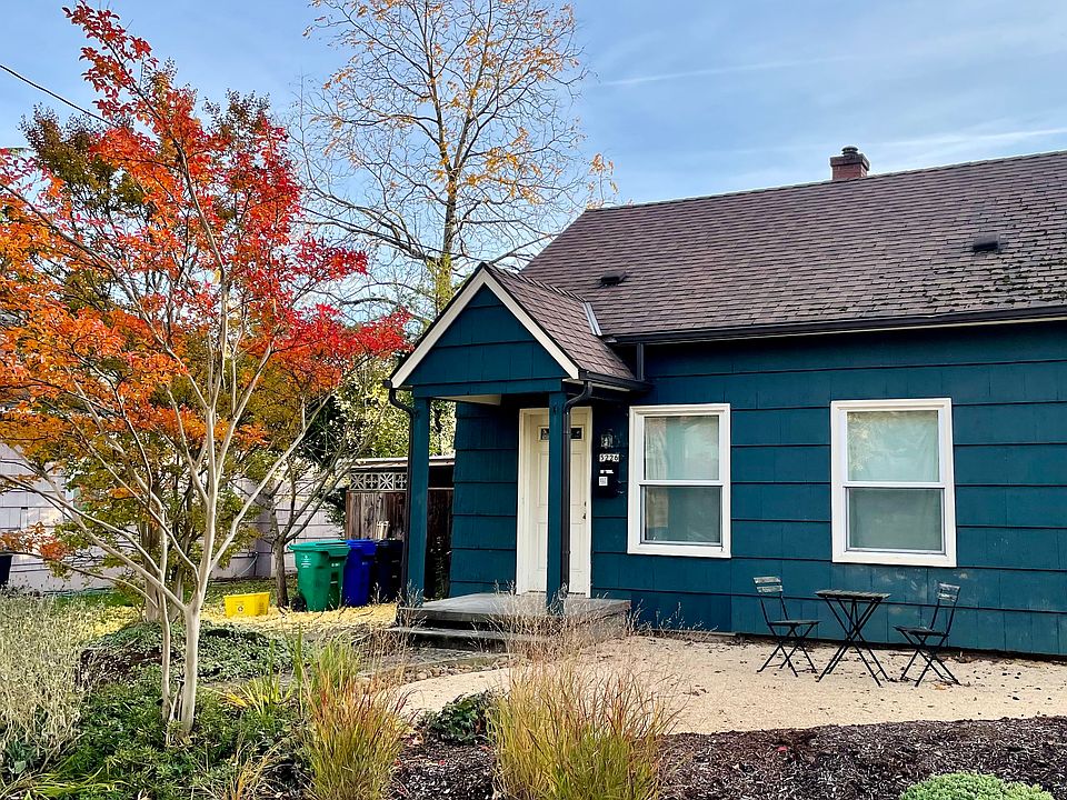 Welcoming street view with front patio.