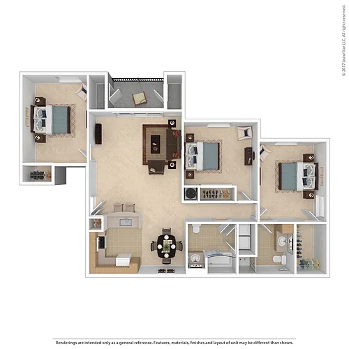 Floor plan 3 Bedroom Traditional