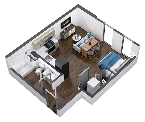Floor plan Studio - S7