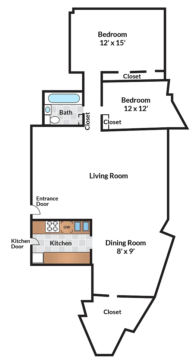 Floor plan 2 Bedroom - 08 Tier