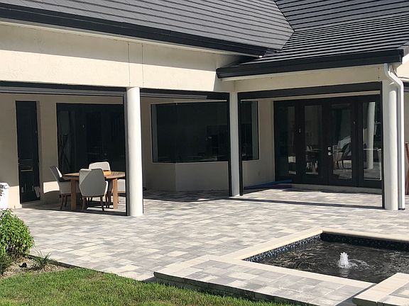 Lanai with remote screens