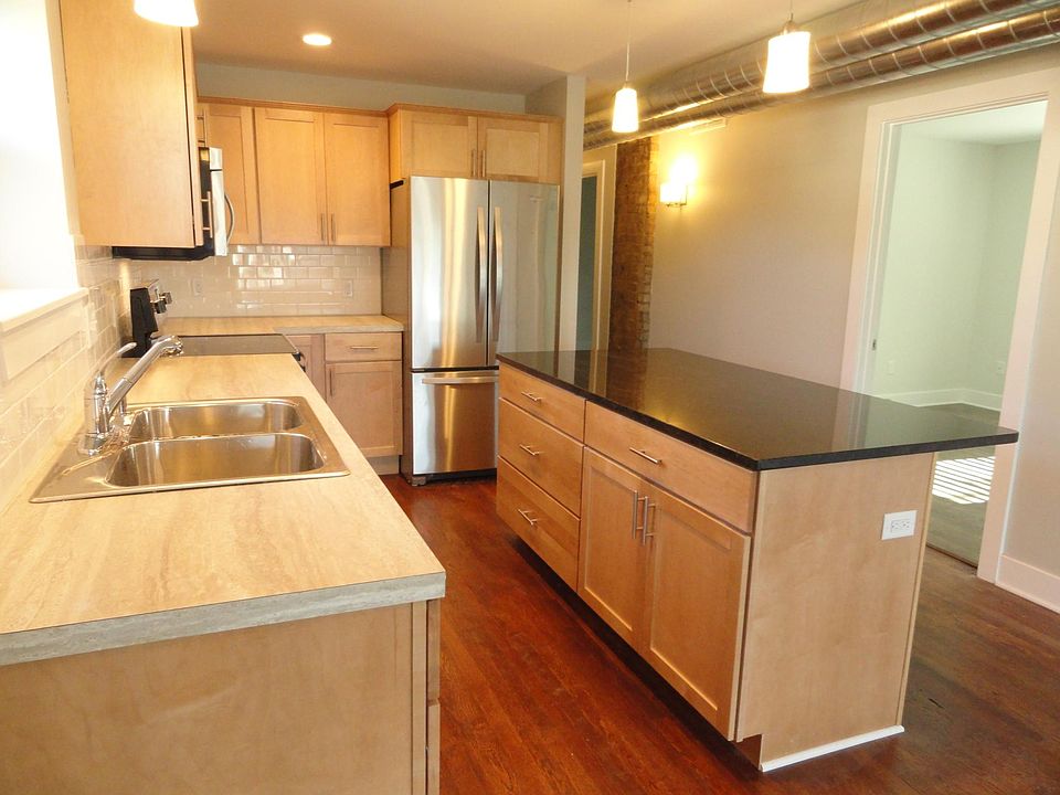 Spacious kitchen with stainless appliances