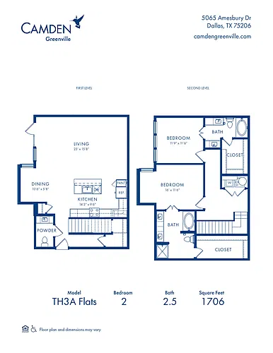 Floor plan TH3A Flats