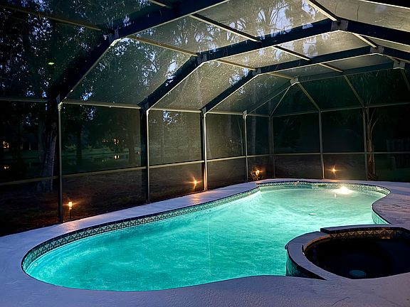 Pool in rear with lake view