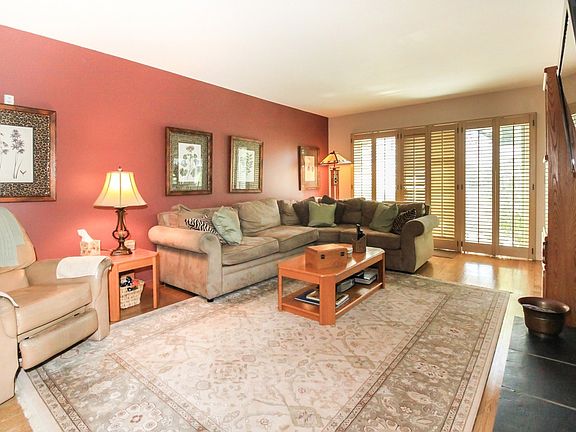 Family room has patio doors