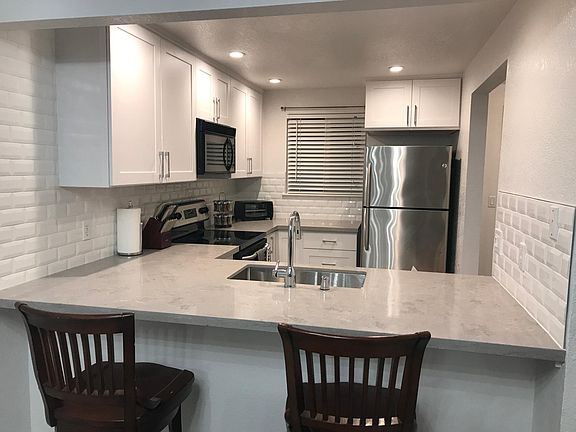View into kitchen