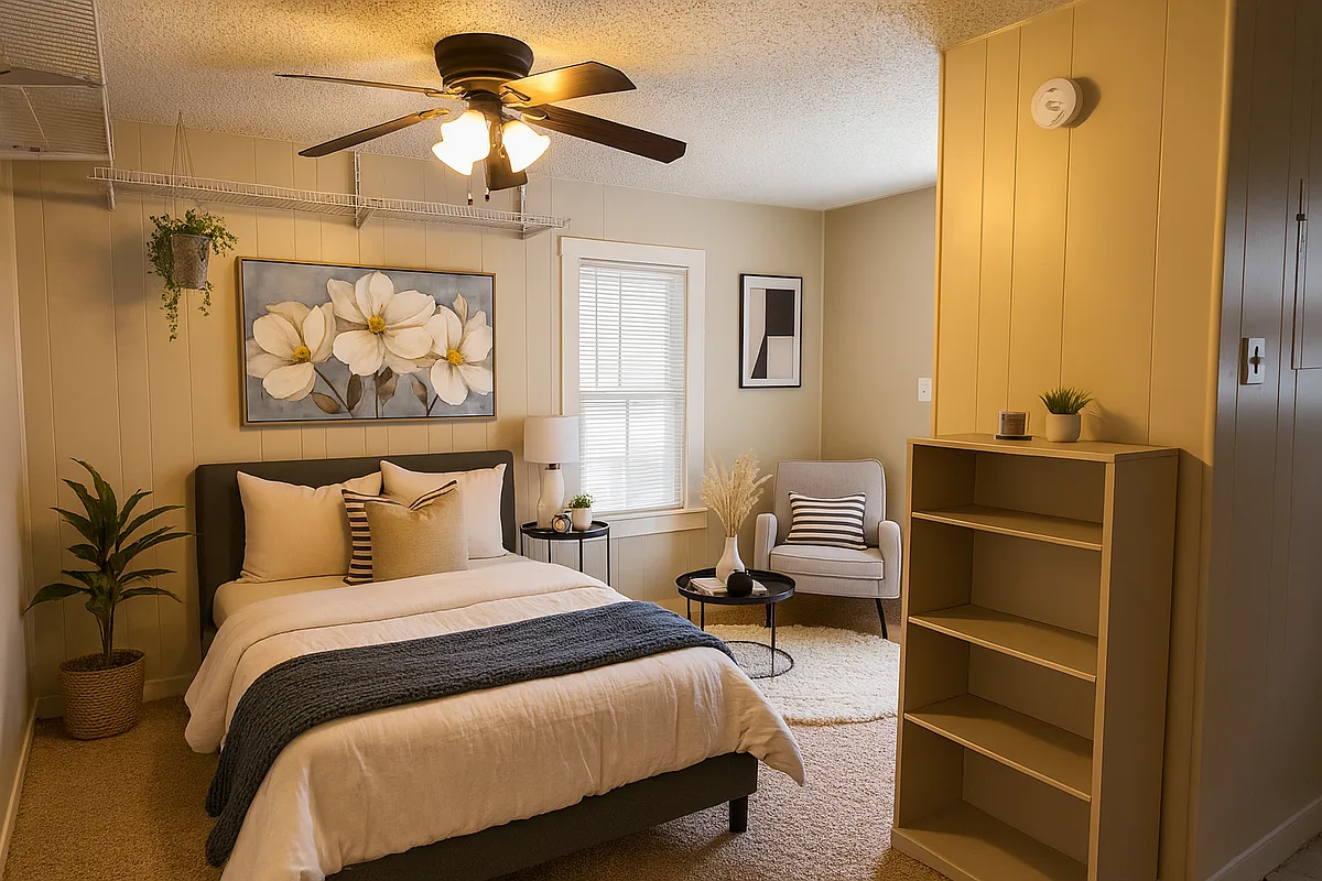 Perfect studio home with room for bed, small sofa, study desk. Furniture is staged - 2432 22nd St #R