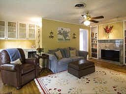 DEN / FAMILY ROOM 13 X 20 - Huge den/family room with gaslog fireplace, built in bookcases on either