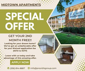 1-Month Free Special only applies to 2-Bedroom Floorplans