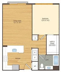 Floor plan 1X1 823-A05