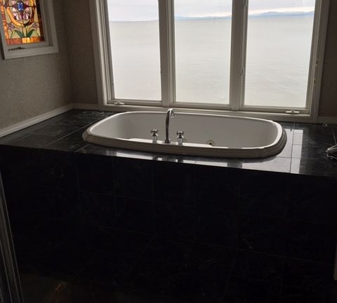 master bath- granite floor