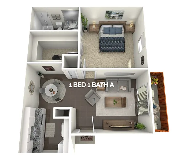 Floor plan 1B-1B