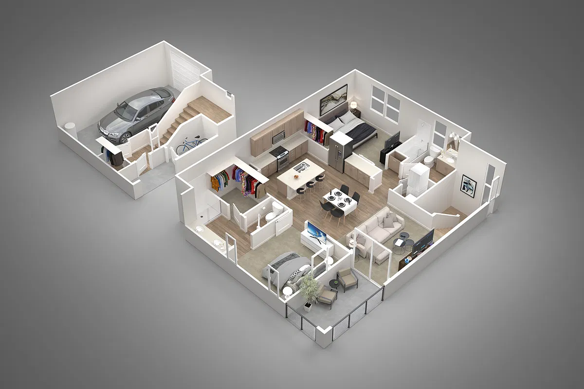 Floor plan 2 Bed/2 Bath