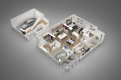 Floor plan 2 Bed/2 Bath
