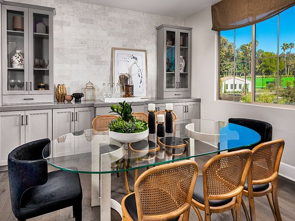 An image of the dining room in the Villas Plan 4Y model home.