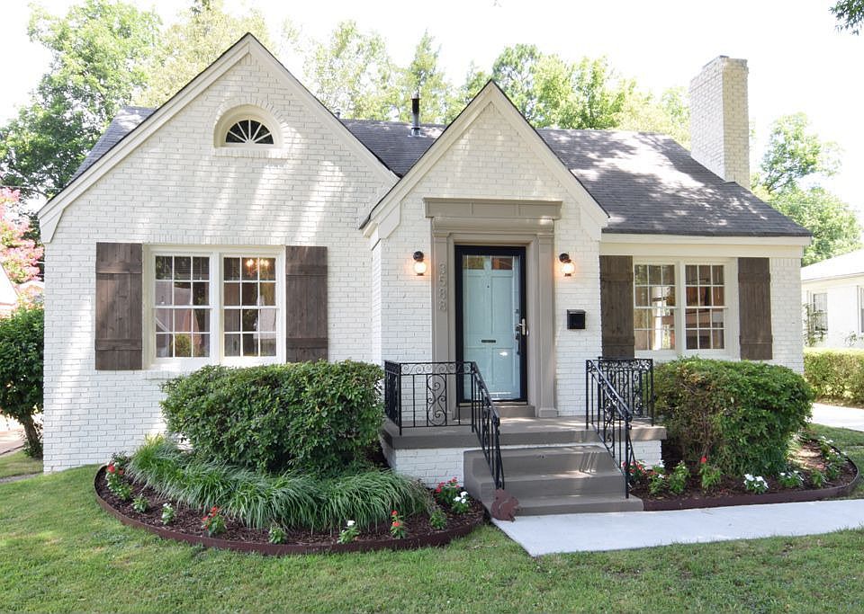Painted brick exterior