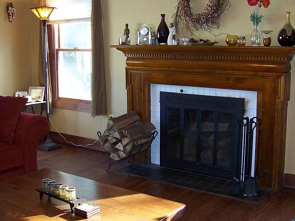 Gorgeous Wood Buring Fireplace.  Just tuckpointed in 2007
