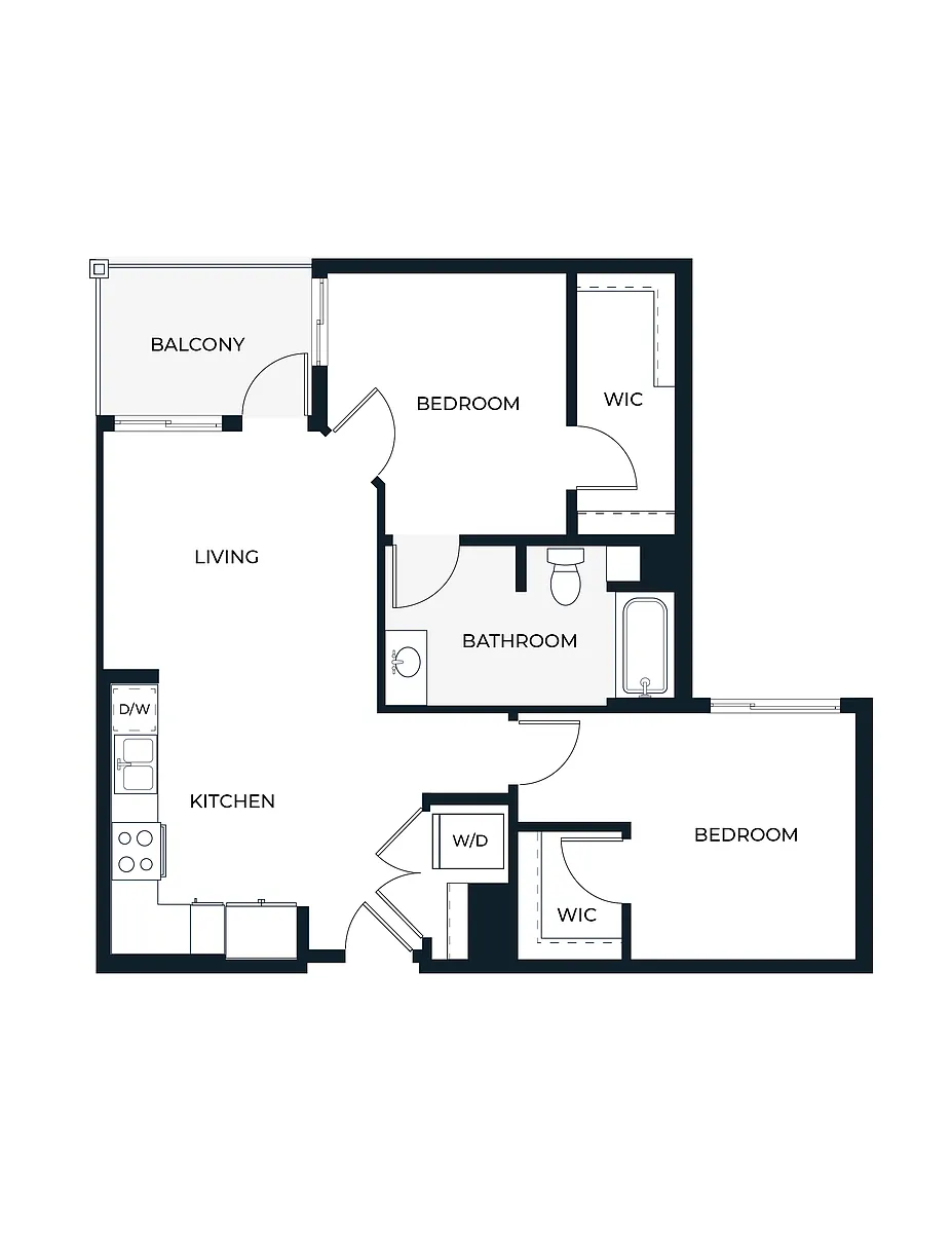 Floor plan Two Bedroom C2