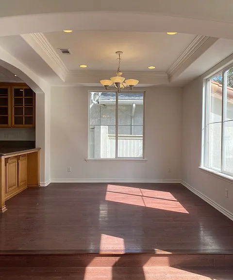 Large Dining Area off Kitchen and Steps from Living Room