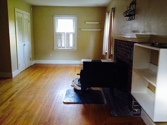 Wood stove in living room