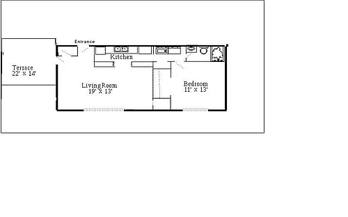 Floor plan 1 Bed 1 Bath