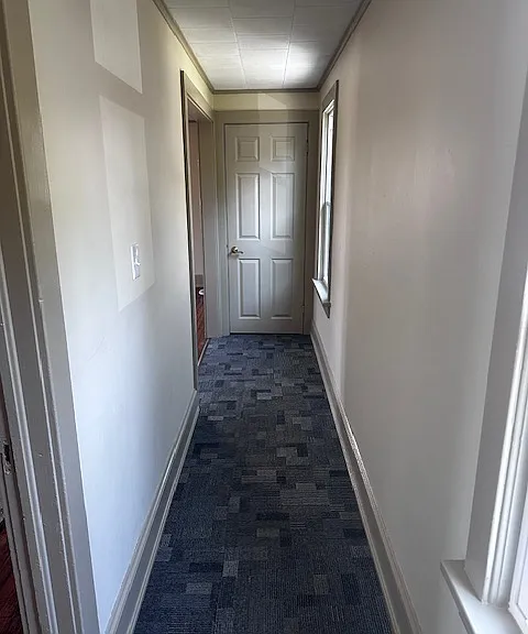 Hallway with closet