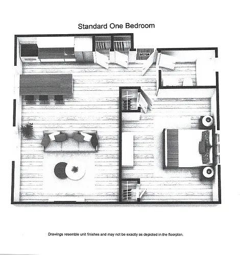 Floor plan Basic 1 Bedroom