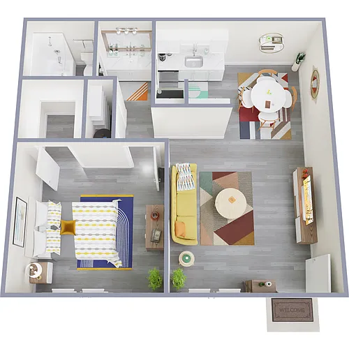Floor plan 540 1 Bed 1 Bath - Renovation