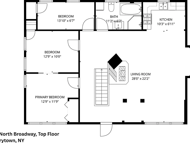 Plenty of space in the three rooms and the expansive layout for all of your needs.