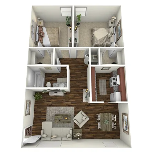 Floor plan 2Bed 1Bath