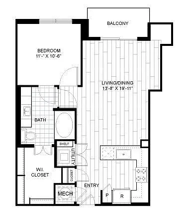 Floor plan 1J